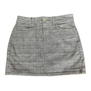 American Eagle women’s plaid high rise super stretch mini skirt